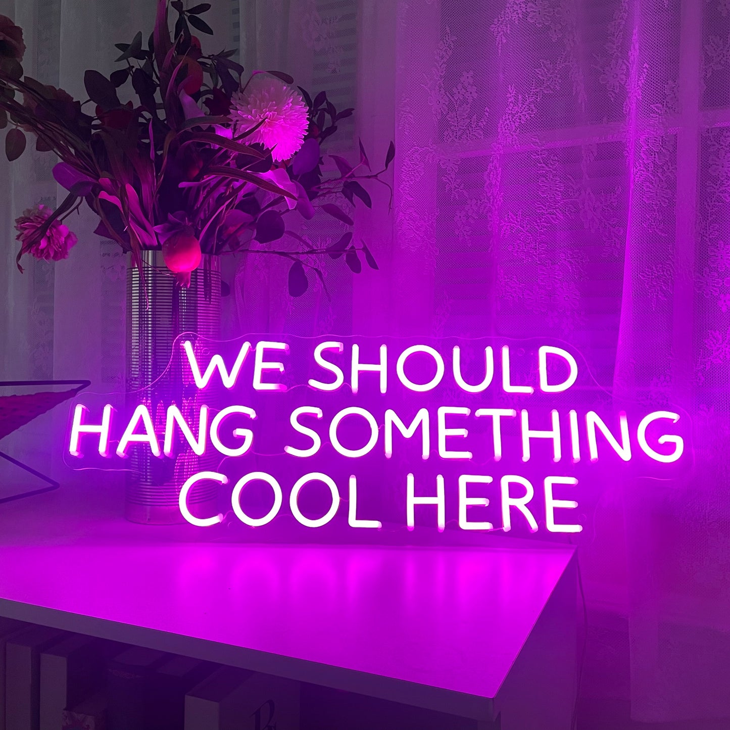 We Should Hang Something Cool Here Neon Sign